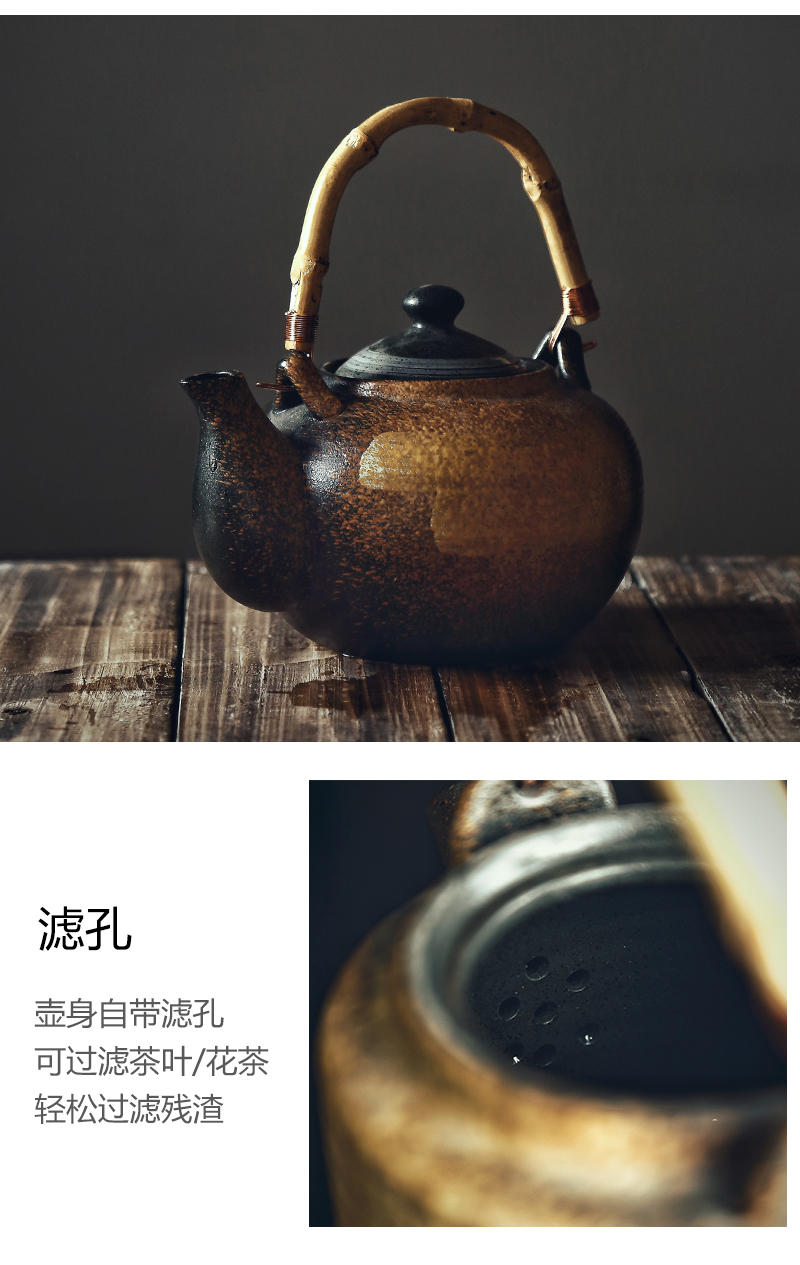 Tao soft restoring ancient ways do old single pot of pottery and porcelain Japanese teapot household hotel restaurant Chinese large girder pot of the teapot