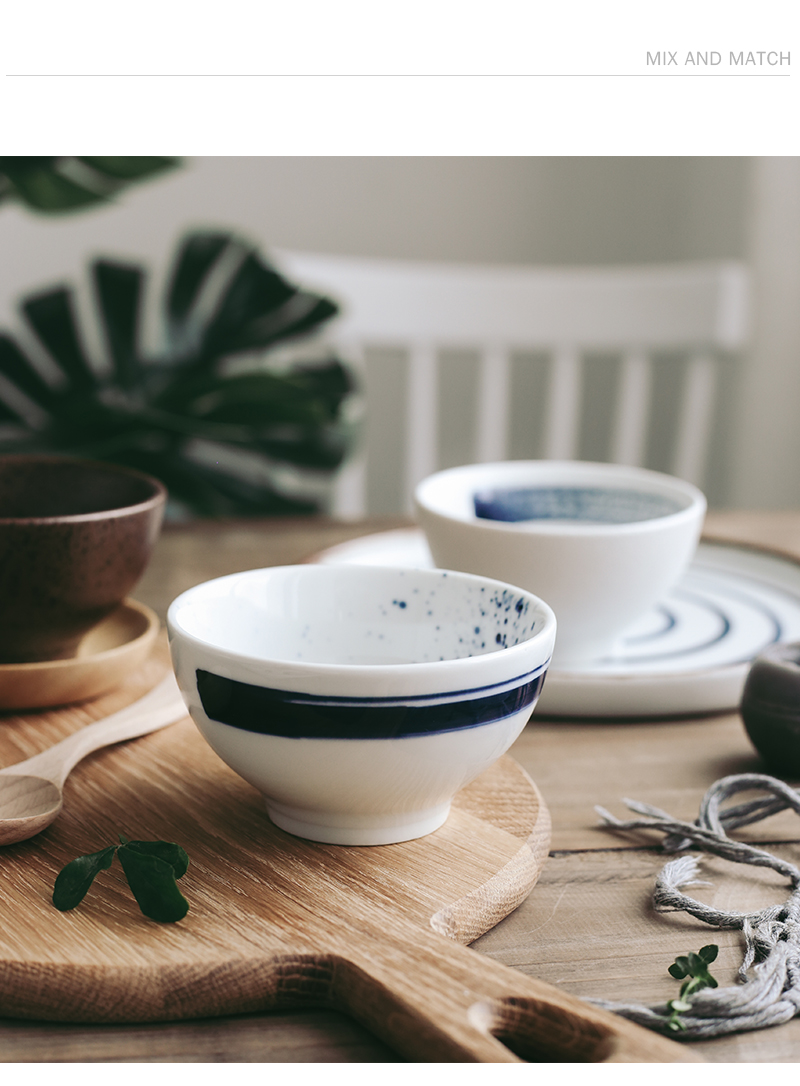 Tao soft Japanese hand - made ceramic home eat rice bowl bowls bowl bowl a single bowl of soup bowl Korean rice bowl