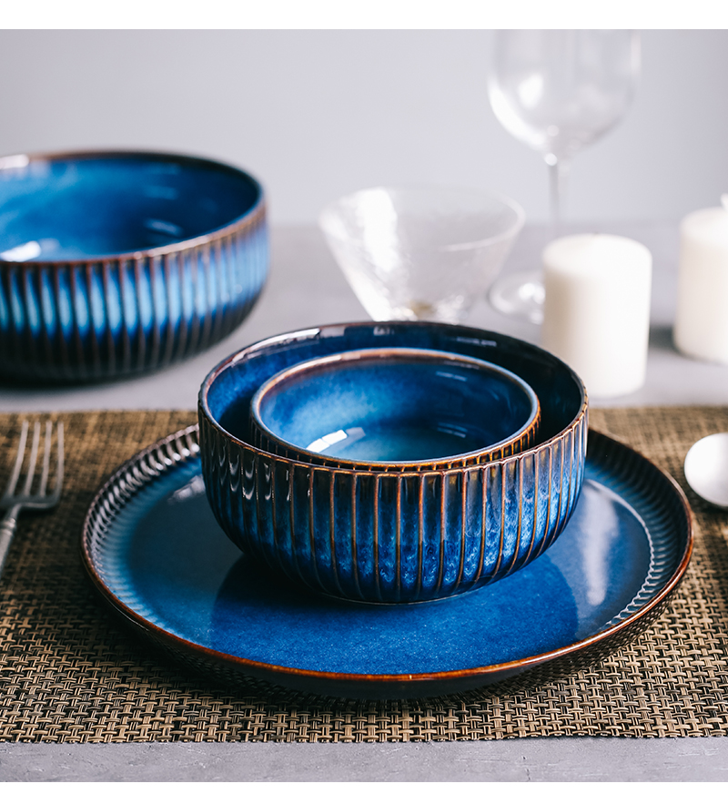 Tao soft European household individuality creative ceramic bowl meal bowl of the big yards to eat noodles bowl of retro ceramic rice bowls