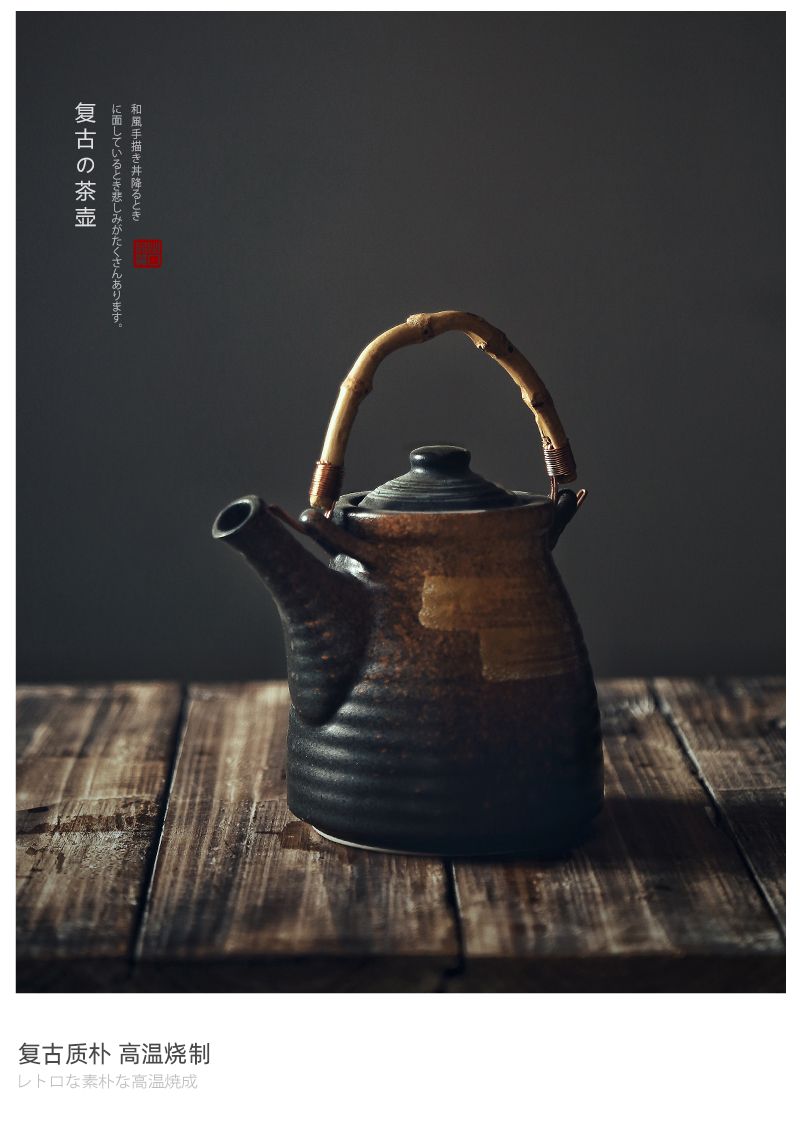 Tao soft Japanese ceramics single kung fu tea water steam soup kettle with restoring ancient ways do old household small capacity of the teapot