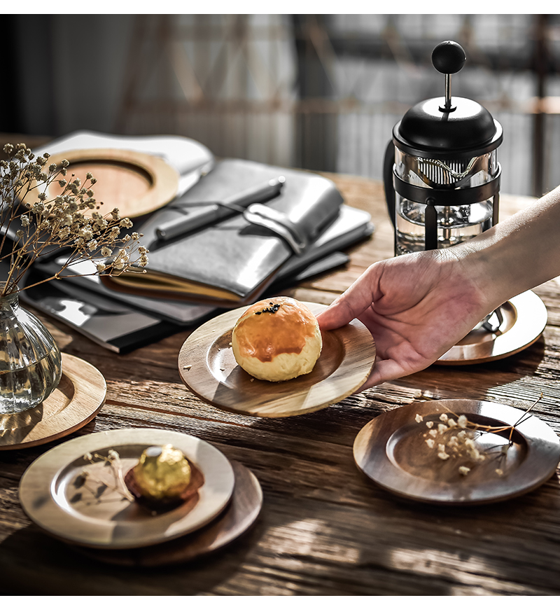 Tao soft wood coasters northern European cup mat mat small circular cup insulation pad keller wooden MATS