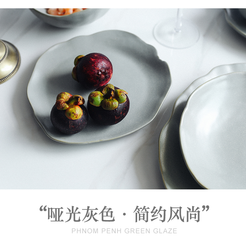 Tao soft restaurant dish dish dish household ceramics irregular rice bowls bowl of salad bowl dish plate tableware