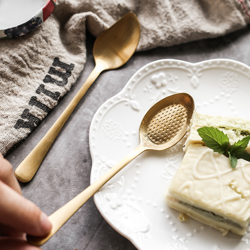 Tao soft stainless steel coffee run Chinese dessert spoon, run out of ice cream cake fruit spoon, run out of ice cream butter knife