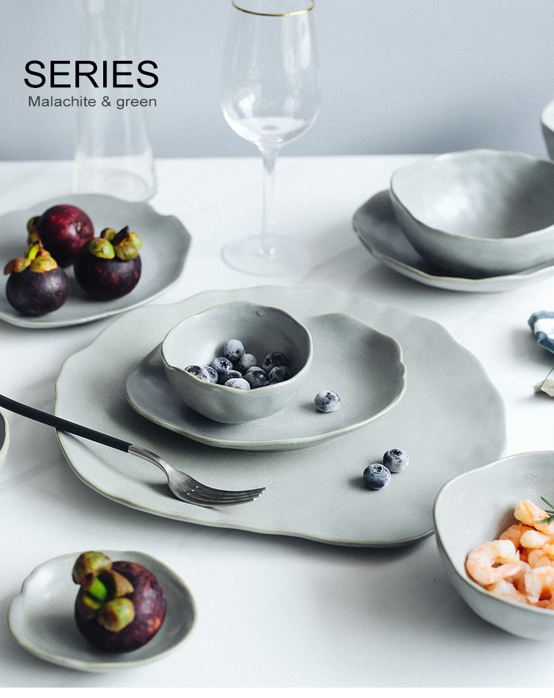 Tao soft restaurant dish dish dish household ceramics irregular rice bowls bowl of salad bowl dish plate tableware