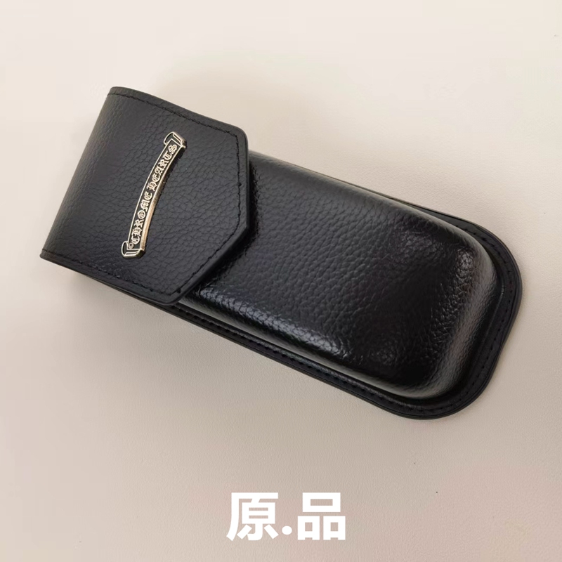 Horseshoe Croix Heart Eyeglass Case New Anti-Pressure Handmade Myopia Glasses Case High-End Lychee Pattern Leather Case Sunglasses Case
