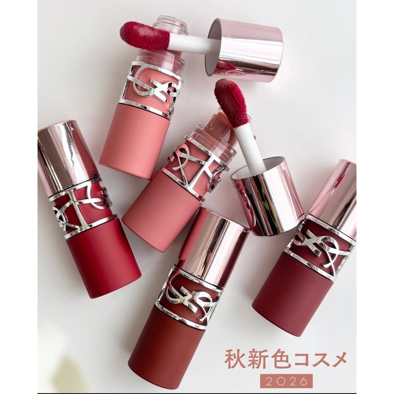 Sf Express Free Shipping Ysl Saint Laurent 2026 New Product Powder Tube Matte Water Mist Lip Glaze 530/520/610/44/01