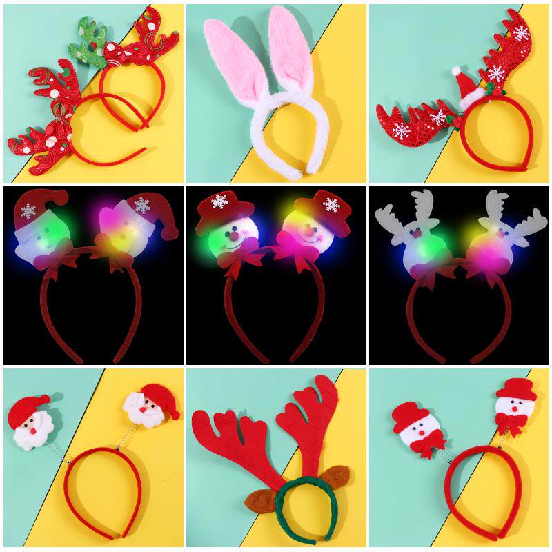 Christmas Children Hat Adornment Gift Small Gift Kindergarten Dress Up Hair Hoop Accessories Deer Antlers Christmas Hair Stirrup