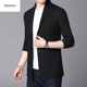 Mùa xuân mới dệt kim cardigan áo len nam áo len màu áo len mùa xuân và mùa thu giữa chiều dài quần áo nam giản dị - Áo len