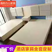 Nội thất khách sạn cao cấp đầy đủ bộ tùy chỉnh hiện đại tối giản B & B khách sạn tiêu chuẩn phòng giường mềm túi đơn giường đôi - Nội thất khách sạn