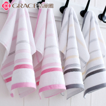 4 Jie Liya childrens face towel Womens small square towel Baby cotton adult household soft absorbent square shape