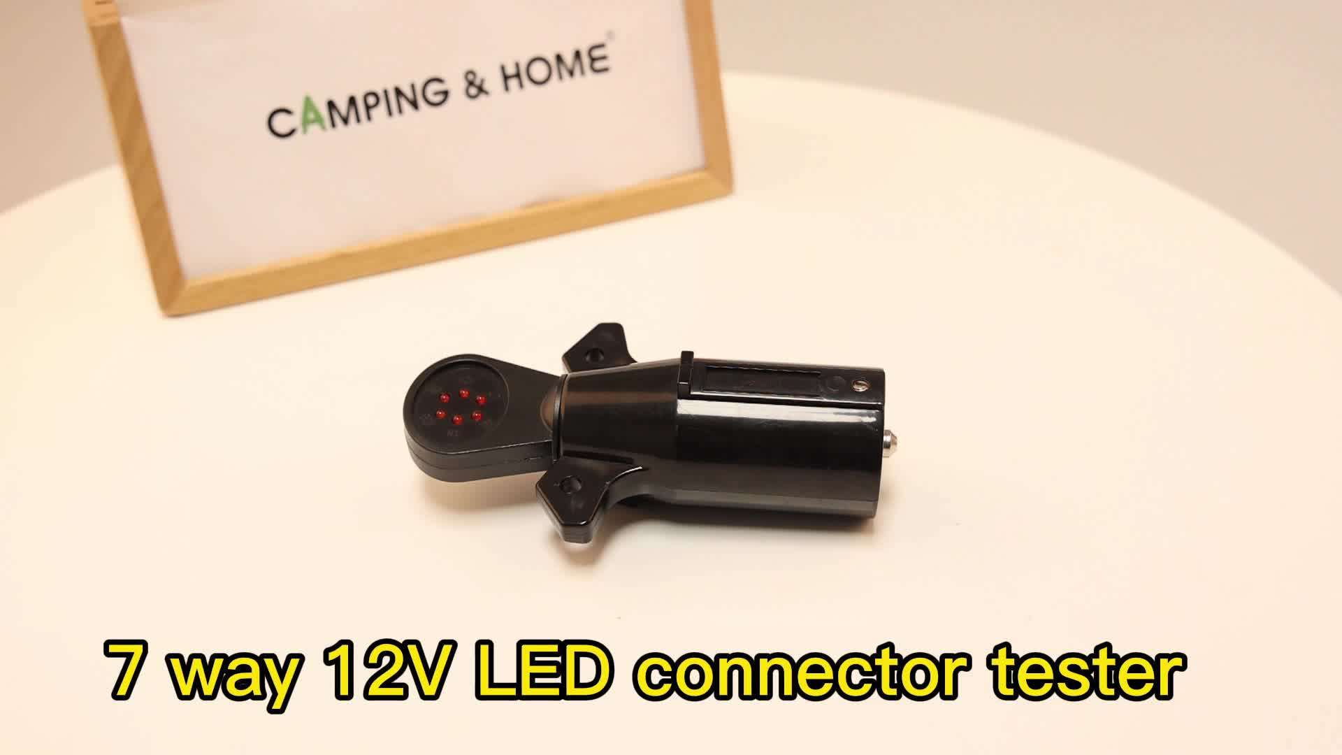 7way Trailer Light Circuit Connector Tester 12v Led 7 Pin Trailer Plug