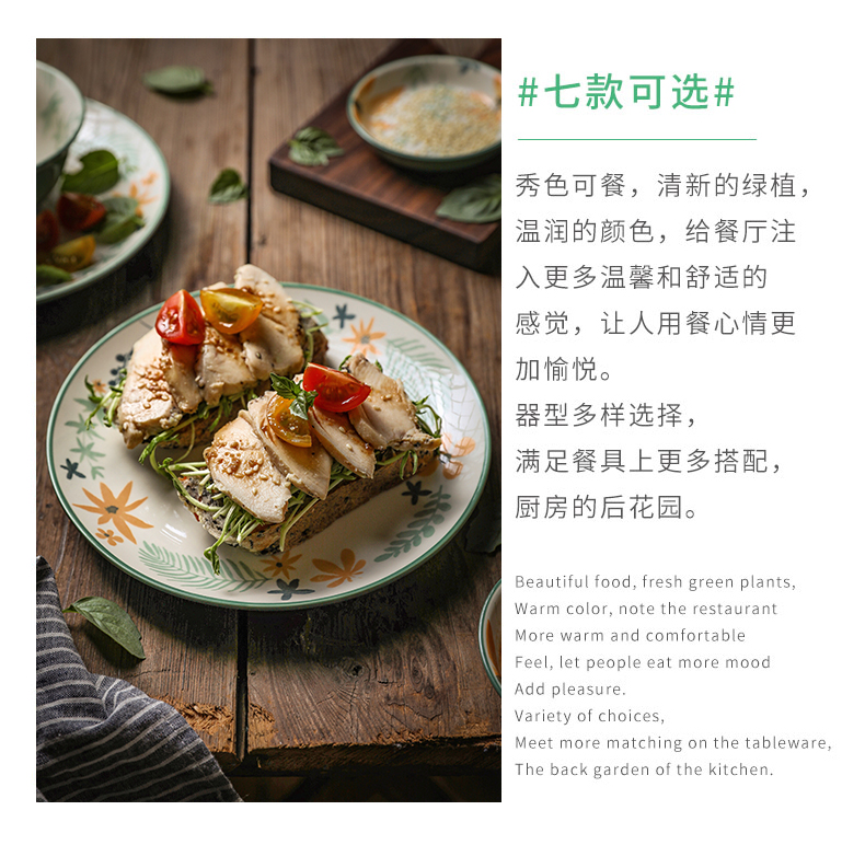 Northern wind INS ceramic creative dishes tableware move home dishes suit small bowl of soup bowl noodles fruits