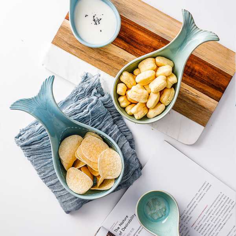 Nordic ins wind whale lovely roast small bowl of household ceramic bowl bowl bowl creativity tableware bowls