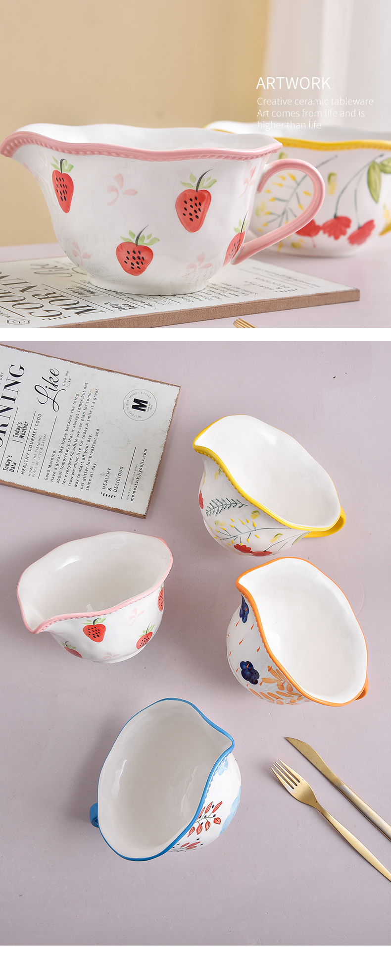 Mixing bowl for clay ceramic bowl with drainage expressions using with handles small home dozen dense eggs bowl of sweet baked pastry
