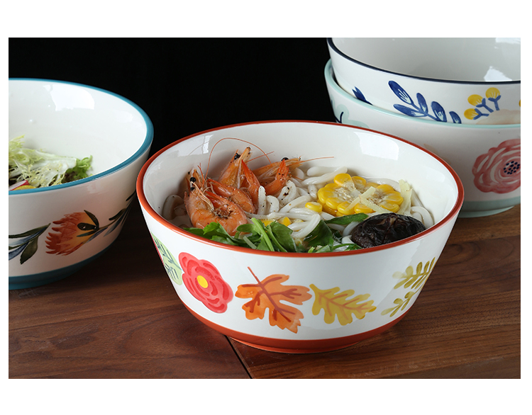 Under the four seasons of ceramic glaze color tableware home eat rice bowl of rice bowl salad bowl of soup bowl with rainbow such as bowl hat to bowl