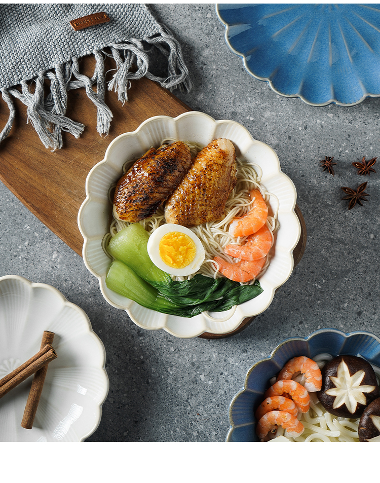 Japanese up by ceramic tableware home plate restoring ancient ways round platter steak plate of creative breakfast tray