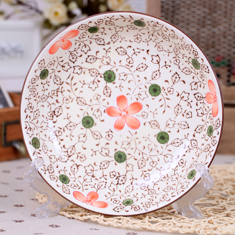 The Original Japanese and Korean ceramics tableware five - color series of peace and prosperity for the deep dish bowl