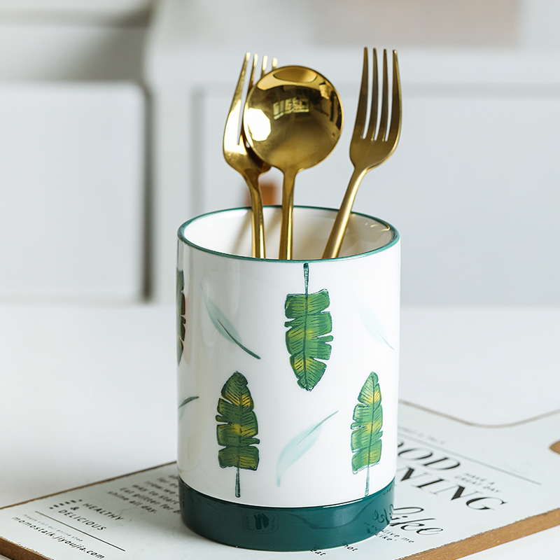 Nordic household ceramics chopsticks chopsticks tube ltd. kitchen spoon the receive aircraft waterlogging under caused by excessive rainfall chopsticks cage to their shelves