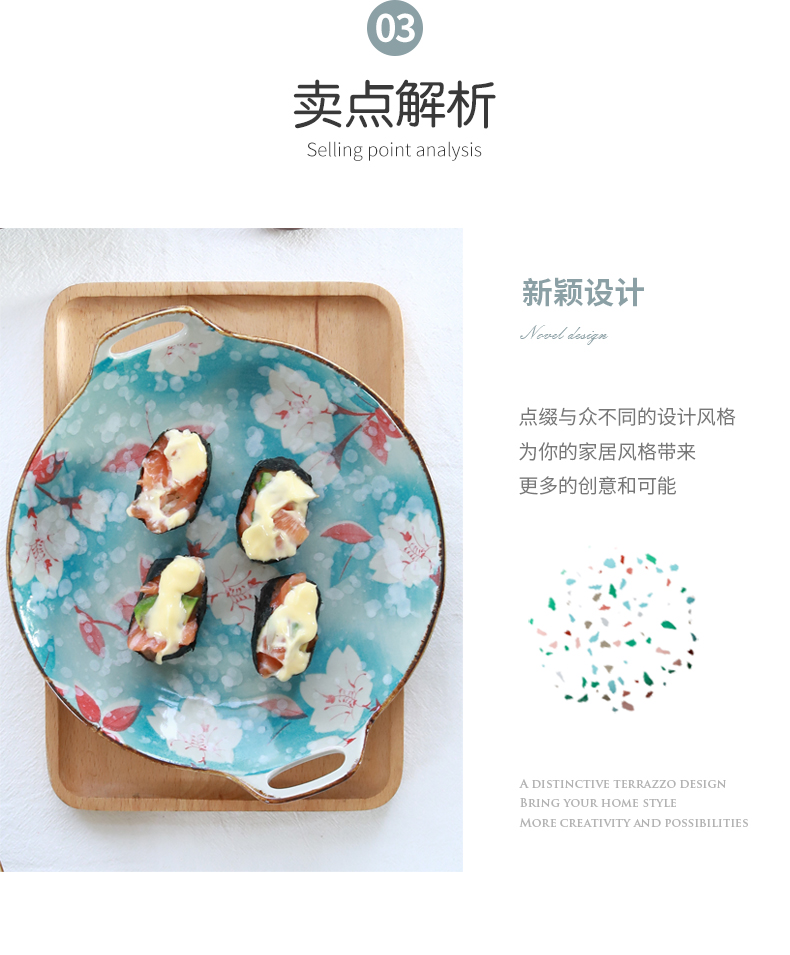 Flower creative hand - made ceramic tableware tableware informs the bowl dish dish soup bowl plate composite ceramic package