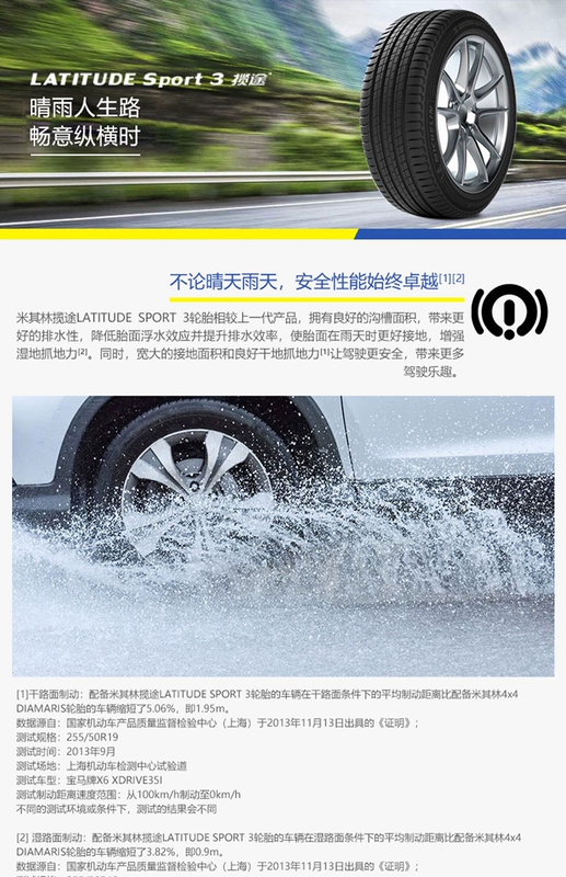 bánh xe ô tô Lốp Michelin LATITUDE SPORT 3 275/45R20 110Y T0 phù hợp cho ModelX cayenne 	các loại lốp xe ô tô tải lốp oto michelin