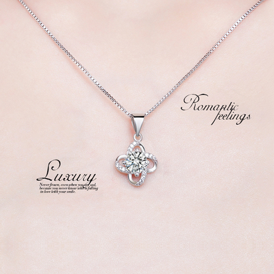 【小红书爆款】S925银镶钻锁骨项链