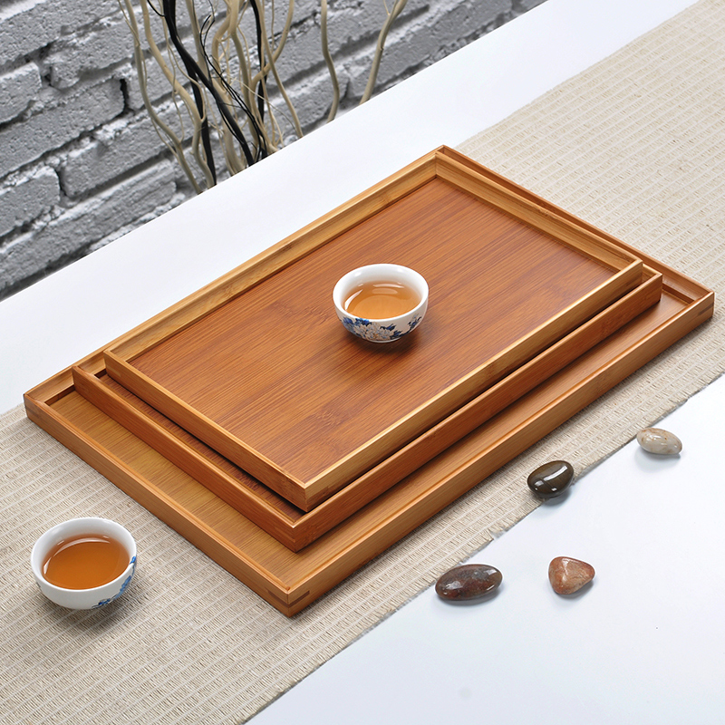 Art of bamboo kung fu tea tea tea tea tray beverage tray in rectangular fruit bowl in large number of tea