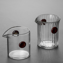 Benevolxin Kongfu Tea Furniture Glass Public Cup Transparent Fair Cup Heat-Thickened Handmade Sub-Tea Instrumental Tea Sea Japan Day Style