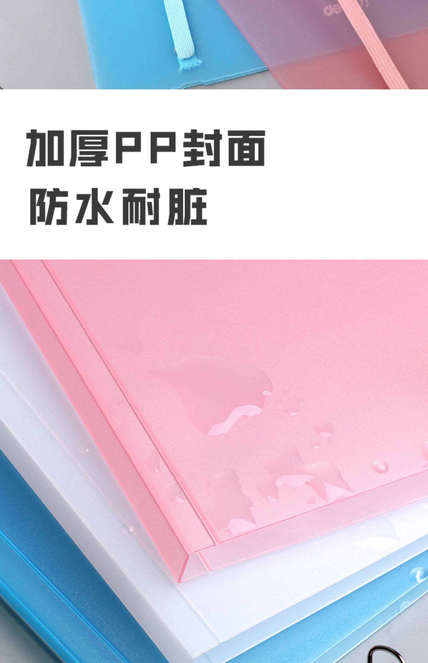 Папка для бумаг 得力a3试卷夹小学生多层文件夹收纳卷子整理神器高中生夹放试卷的夹子资料少女心文具考卷分类资料册透明板夹 Deli