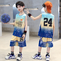 Childrens Summer Basketball Clothes Breakthrough Vest Set Dry Dry Dry Dry Dressless Summer Sleeveless Sports Set