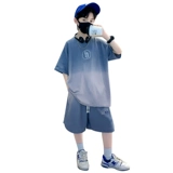 Детская летняя одежда, летний тонкий комплект для мальчиков, подходит для подростков, короткий рукав