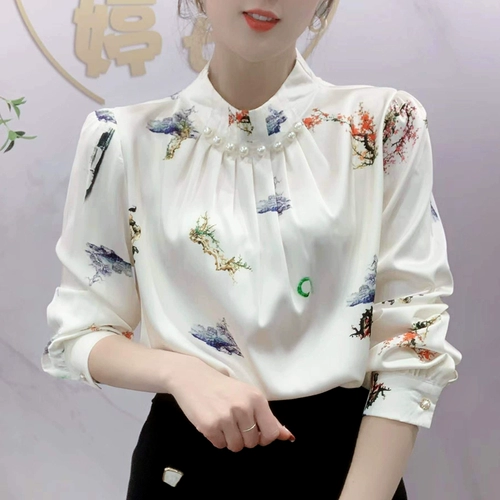 Весенний шифоновый лонгслив, модная рубашка, облегающий крой