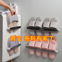 Bathroom trailer rack-free wall hanging bathroom door rear shoe storage artifact hanging shoe rack