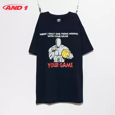 AND1 male short T trash talk 2021 Spring Street basketball sports short sleeve T-shirt sports leisure short T top
