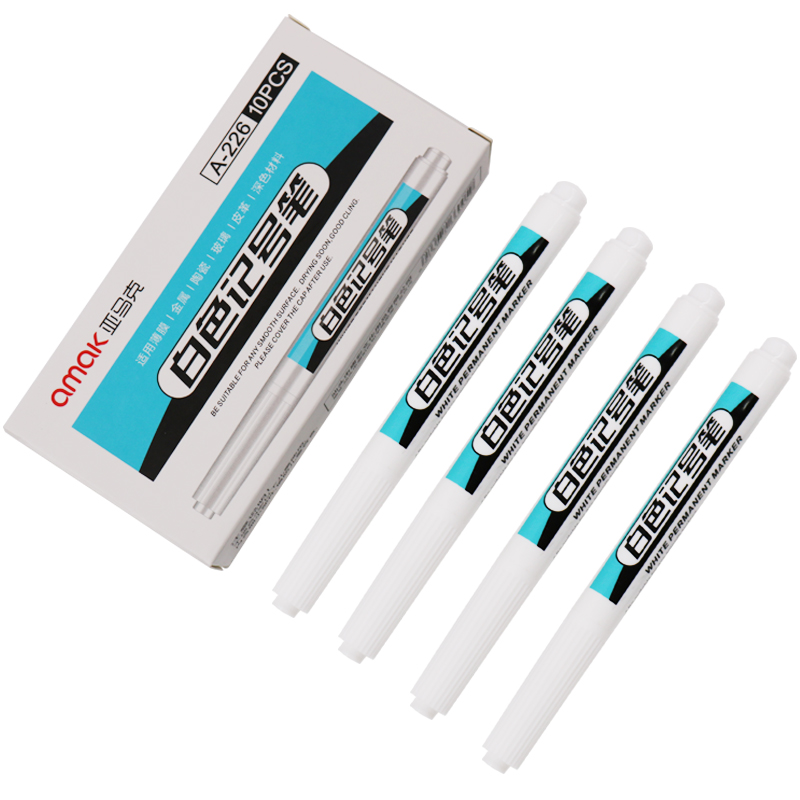 Yamak A-226 white marker small stick not fading waterproof tire car painting shoes hand-painted pen