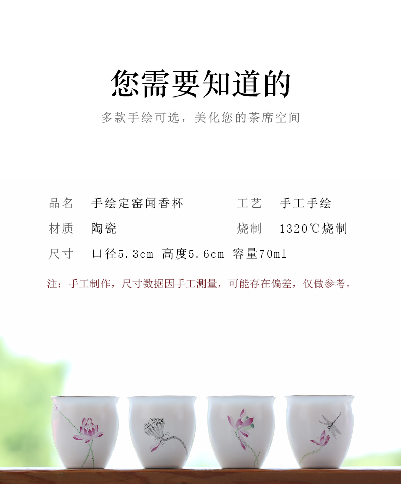 Package mail jingdezhen up hand - made ceramic sample tea cup powder enamel cup kung fu tea liquor cup master CPU