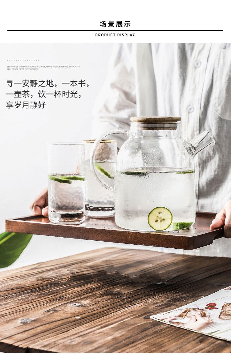 Japanese household cold cool glass kettle suit heat - resisting teapot drinking cup pot cup electric kettle TaoLu pot