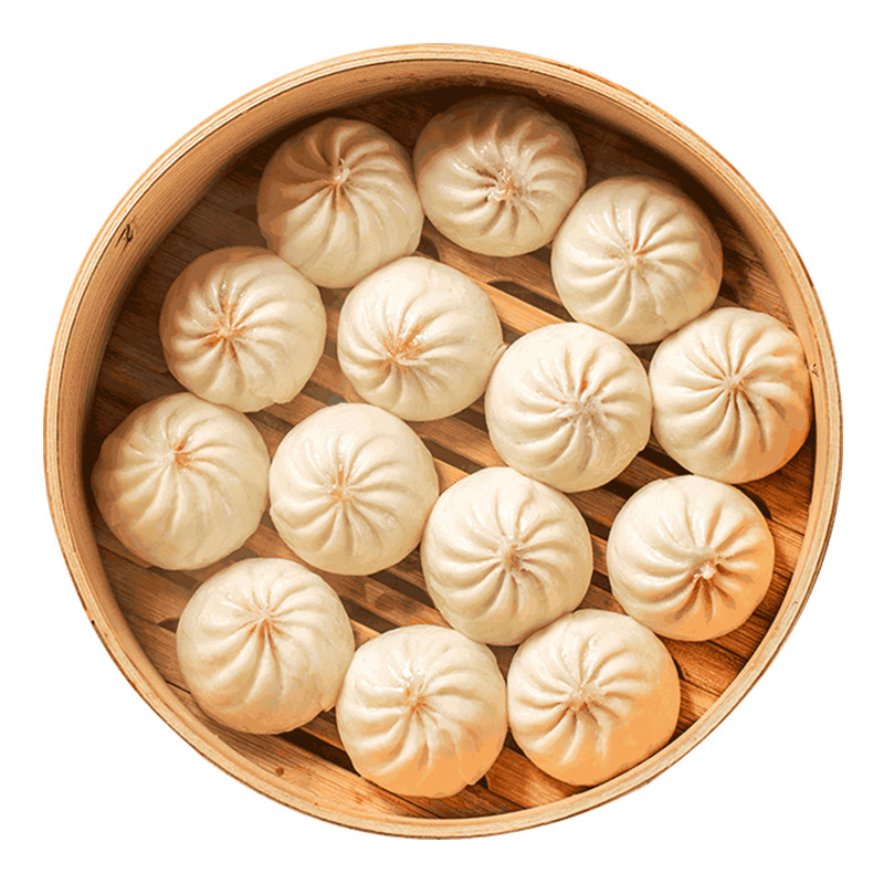 Shaxian Xiaolongbao Frozen Breakfast Semi-Finished Product, Sanya Specialty Snack, Handmade Fresh Meat Buns, Frozen Wholesale for Commercial Use