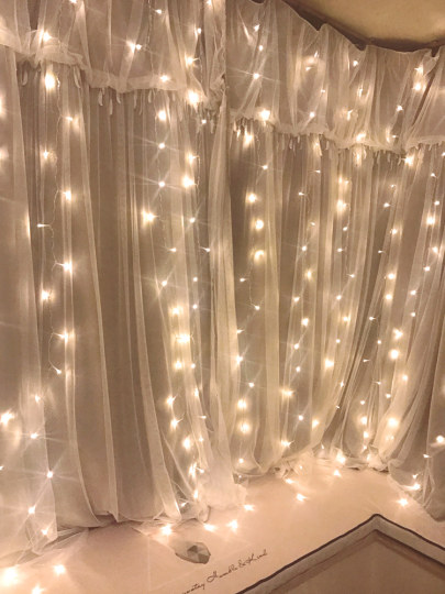 Curtain lights, waterfall lights, small colored lights, flashing lights, string lights, stars, New Year, Spring Festival, Christmas decoration, atmosphere light strips