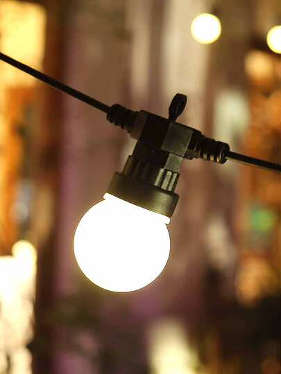 Outdoor string lights LED small bulb camping atmosphere light with outdoor New Year flashing lights decorative lights Christmas star lights