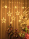 Led star lights atmosphere lights with christmas lights flashing string lights starry sky curtains shop decoration scene layout