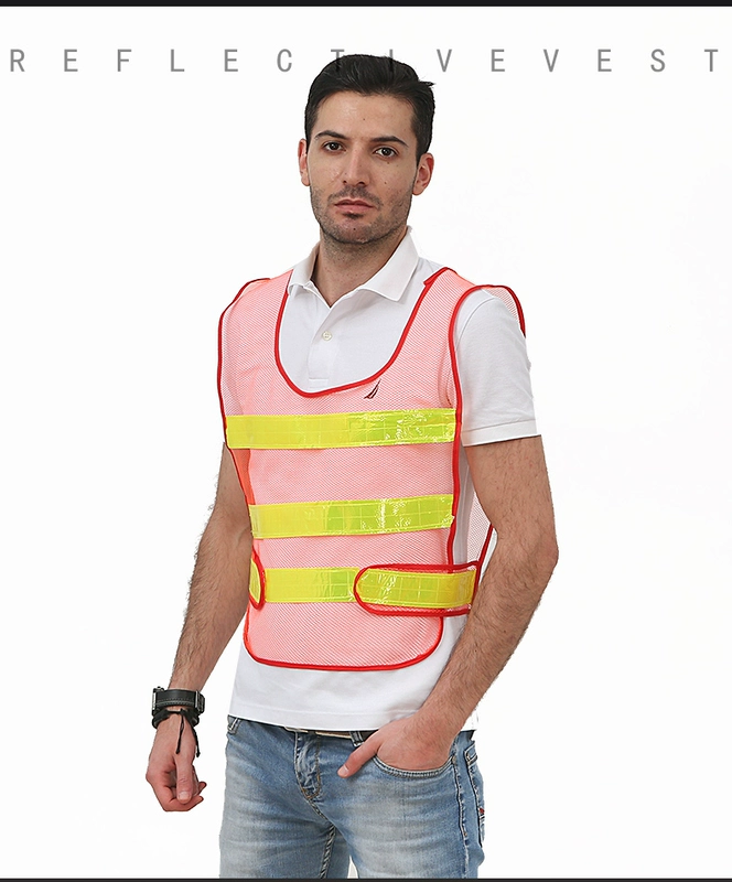 Áo phản quang cưỡi công trường xây dựng vệ sinh xe máy lưới thoáng khí xây dựng quần áo phản quang áo vest an toàn tùy chỉnh áo phản quang bảo hộ