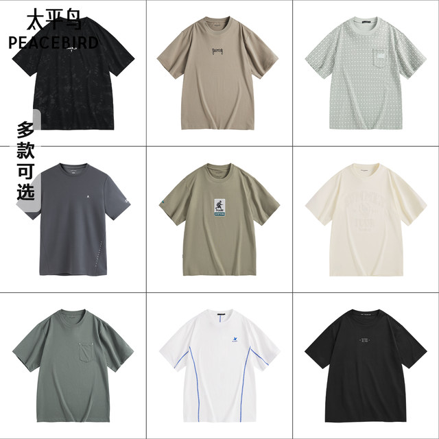 Great Value Short Sleeve T-Shirt PEACEBIRD Men's Casual