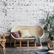 Indonesian Real Vine Personality Single Sofa Hair Chair Nordic Creative Fashion Bedroom Living Room Leisure Sofa Chair Rattan chair