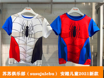 Anta childrens clothing Childrens T-shirt mens childrens short T2021 summer shopping mall new short-sleeved spider-man 352129127