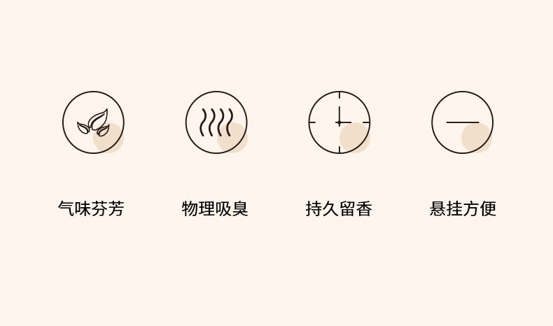 FaSoLa 衣柜香薰香氛包 林间宝贝3袋装 橱柜除味 去异味 卧室房间持久香包