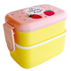 hộp cơm xiaomi Mini Bento Box Cartoon Dễ thương Sinh viên Hộp trái cây Lò vi sóng Nhựa Hai lớp Công suất nhỏ Hộp ăn trưa - Hộp cơm điện sưởi ấm hộp cơm điện unie