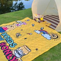 Winnie the Pooh Picnic Mat Moisture-proof Thickened Ground Mat Spring Outing Outdoor Grass Camping Waterproof Portable Machine Washable Seat Mat