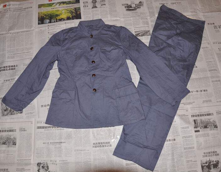 Soviet model new original set of 65 navy gray cadre Zheng No 1 summer cotton military uniform set of 3505 factory 68 years