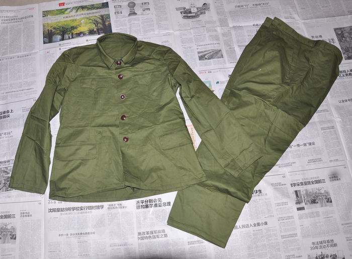 Soviet model brand new original set 65 army cadres pay 2 summer cotton military uniform set (3534 factory 70 years