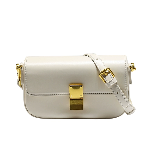 Белая летняя сумка через плечо, Гонконг, изысканный стиль, из натуральной кожи